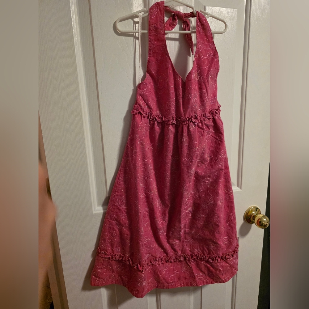 Penelope Mack Pink Halter Sundress Sleeveless Casual